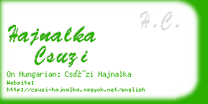 hajnalka csuzi business card